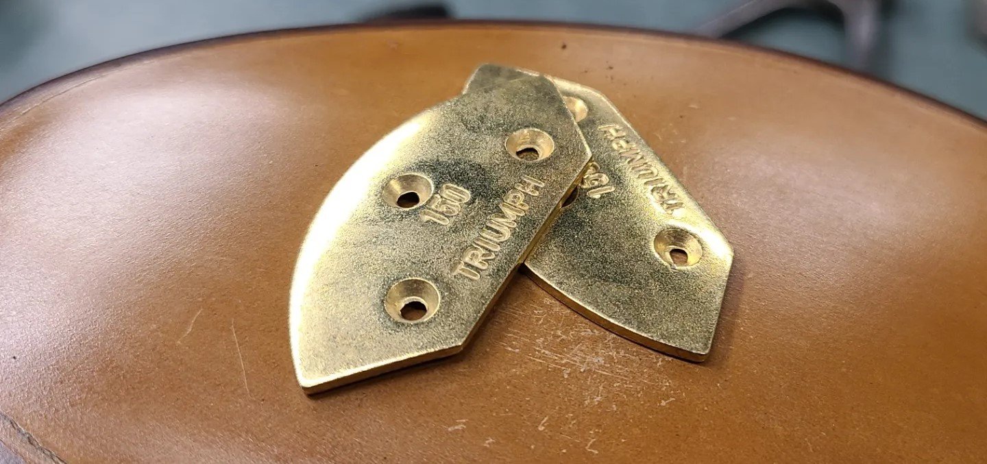 Brass Plated Triumph toe plates
