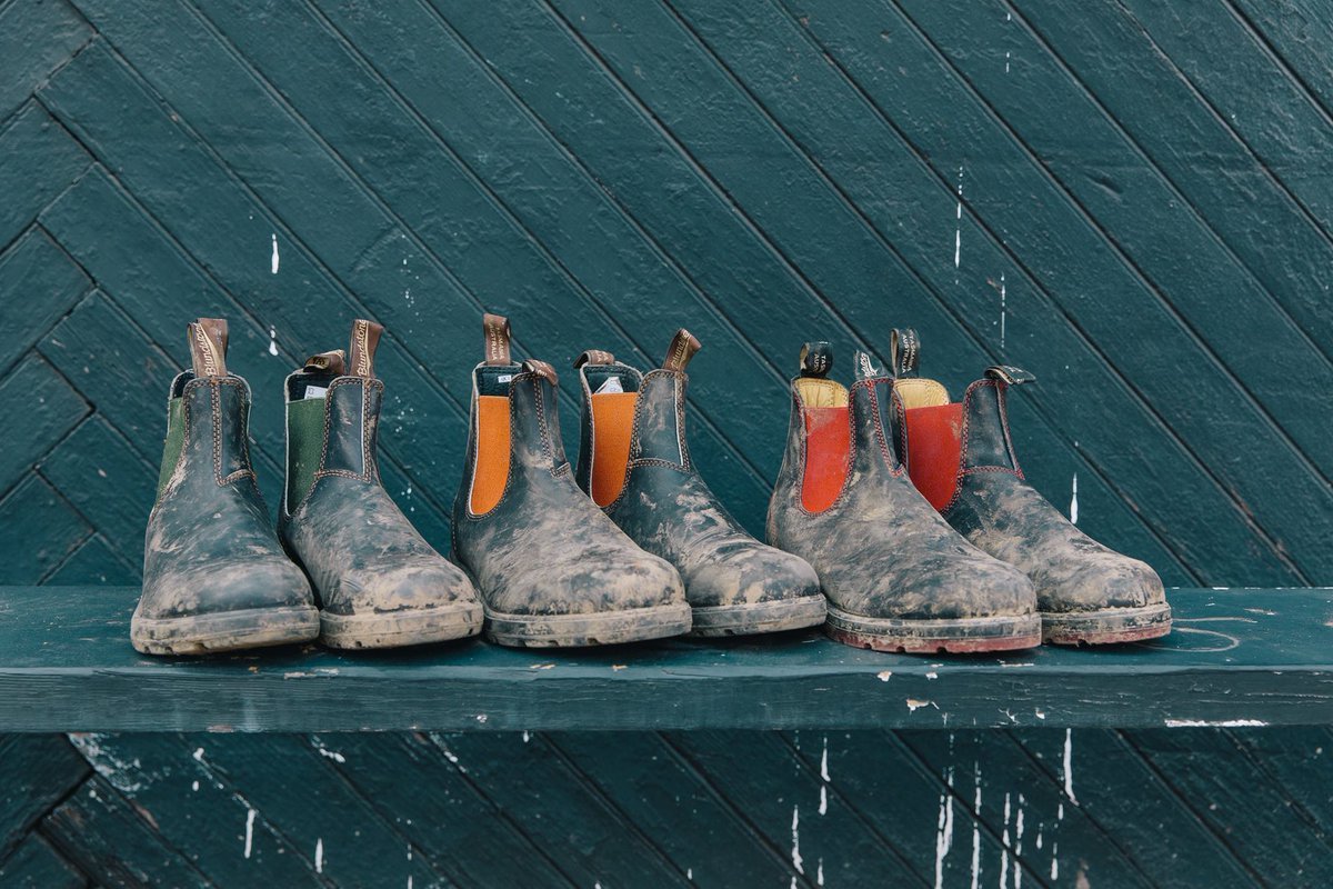 Well-worn Blundstone boots ready for a new lease of life